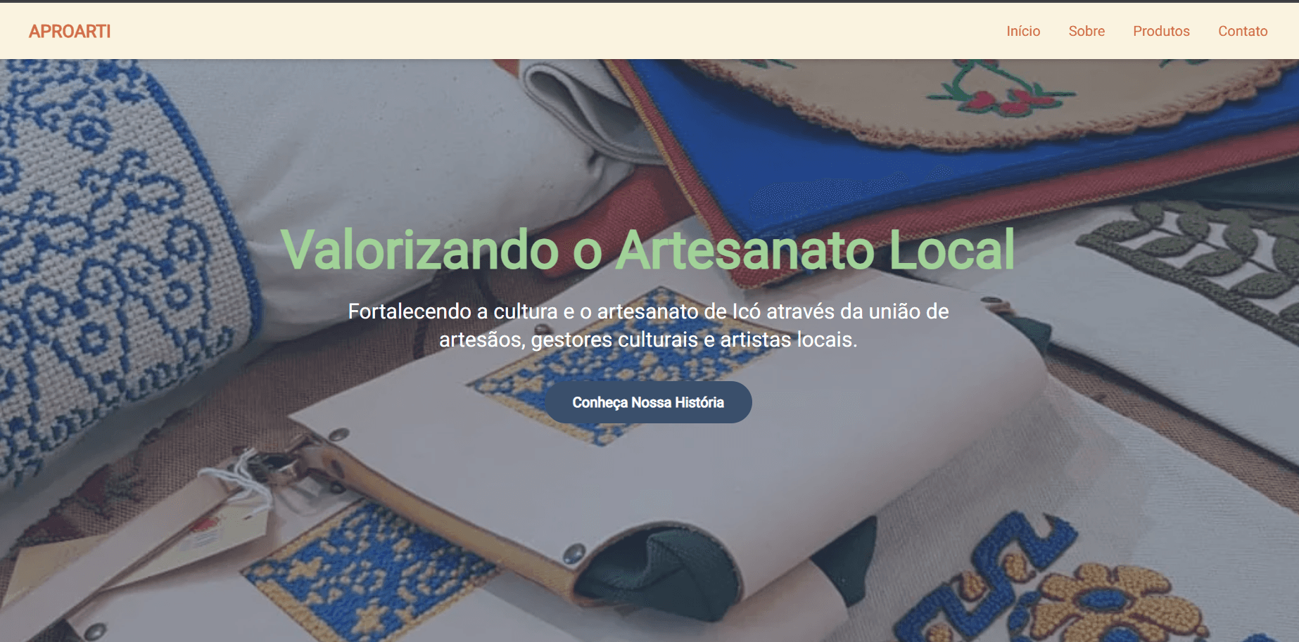 Imagem do projeto APROARTI - Site Institucional