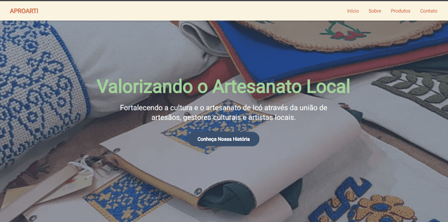 Imagem do projeto APROARTI - Site Institucional