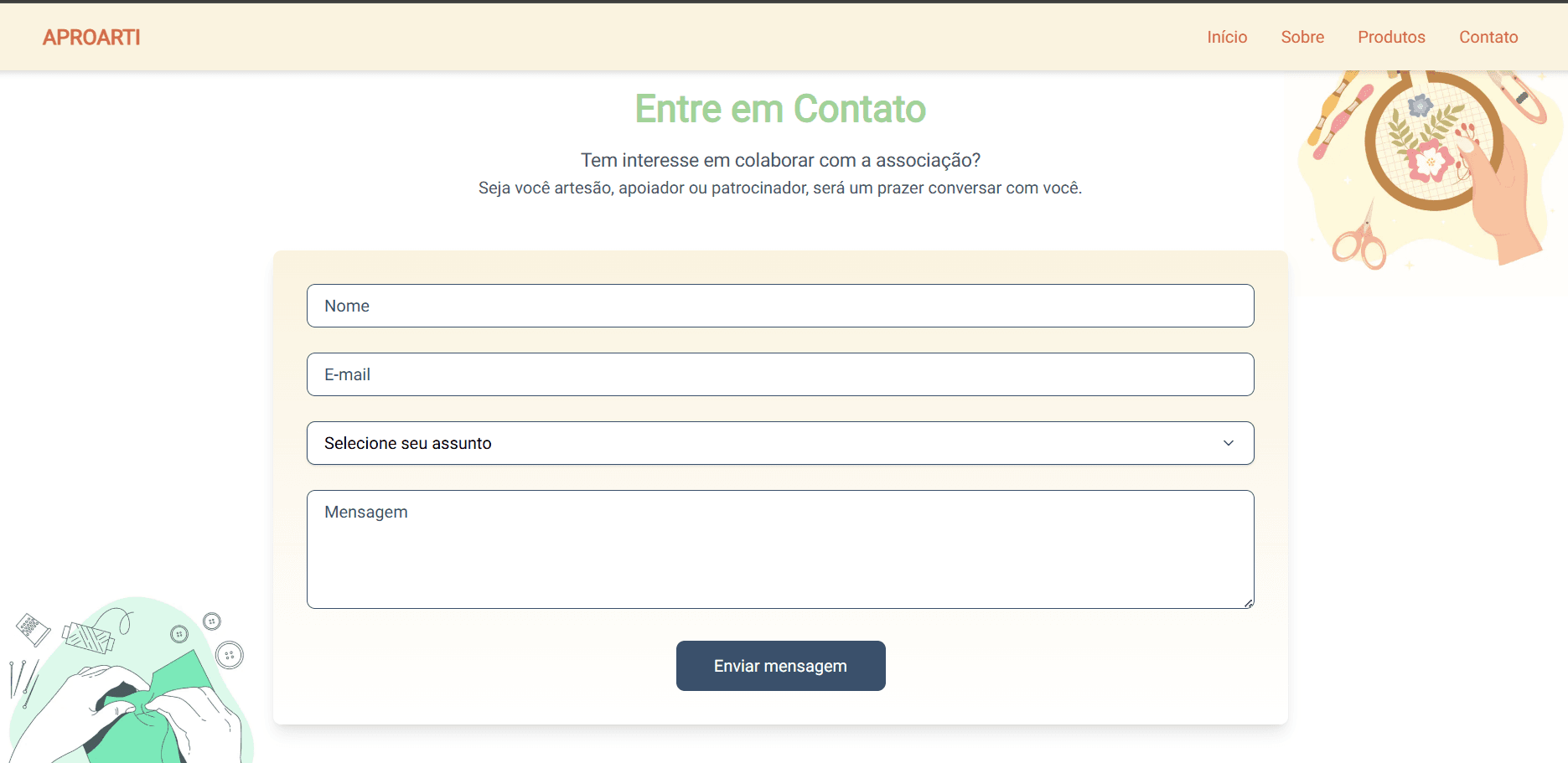 Imagem do projeto APROARTI - Site Institucional
