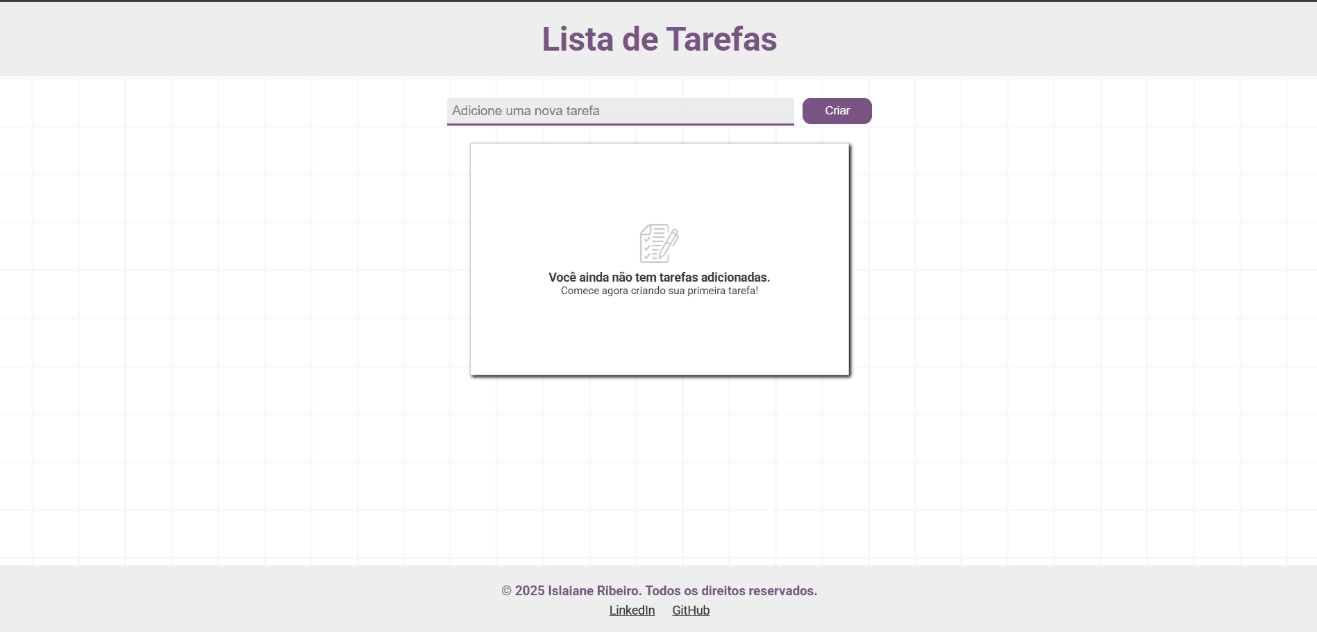 Imagem do projeto Lista de Tarefas