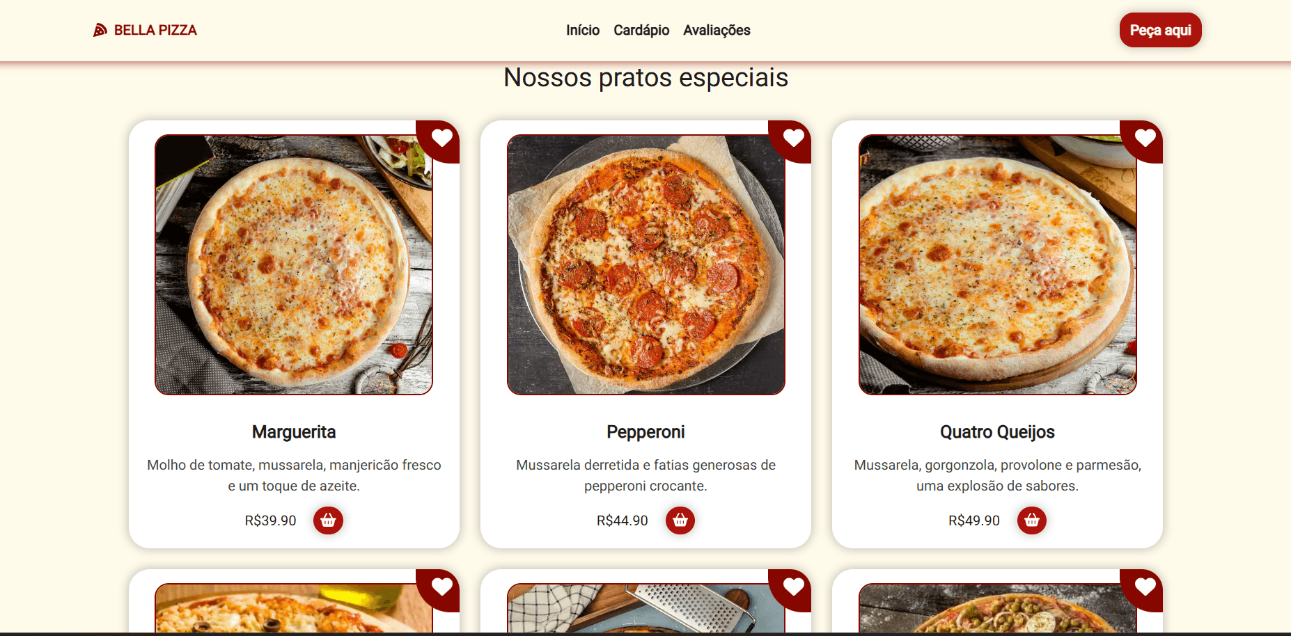 Imagem do projeto Pizzaria - Landing page