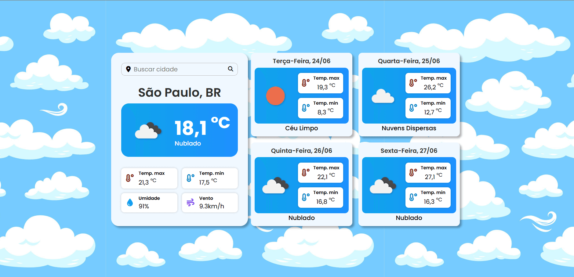 Imagem do projeto Weather Forecast